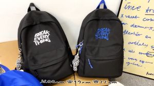 Tas Ransel Casual Hitam Break Every Thing - Desain Korea Trendi untuk Wanita