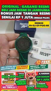 JAM TANGAN REEBOK ORIGINAL PRIA JAM WANITA REEBOK RV-ELI-G9-PGIG-BB - MEN WOMEN LA - RESIN BAND - HIJAU - JAMDUNIA / JAM DUNIA JD18