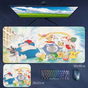 New Premium Rubber Mouse Pad Cartoon Pokémon Boys E-sports Mouse Pad Keyboard Pad Non-slip and Dirt-resistant Mouse Pad Deskpad