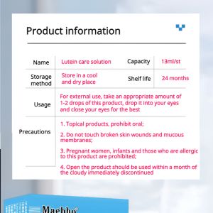Lutein eye drops dryness redness blurred vision relief eye drops eye drops special eye care