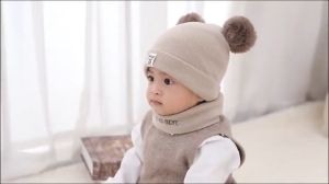Children Kid Infant Cap Baby Girls Beanies Hats With Two Balls For Boys Knitted Cotton Winter Cute