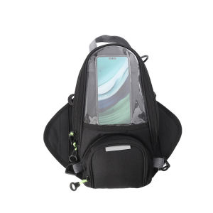Nomad Universal Magnetic Tank Bag for Motorcycles - Heavy Duty Black Gas Tank Pouch for Cruiser & Sportbike