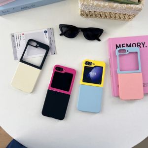 Magsafe Magnetic Chargeเคสโทรศัพท์สําหรับSamsung Galaxy Z Flip 5 4 3 6 สีSpliced Frostedพับหน้าจอป้องกันกรณี