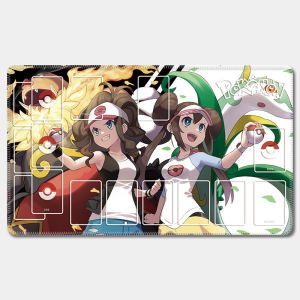 Bandai | Thảm Chơi Bài Pokemon TCG 60x35cm Thảm Chiến Đấu Cho Người Chơi Đơn Với Pikachu Charizard Bulbasaur Squirtle - Thảm Đựng Thẻ Nhân Vật Anime