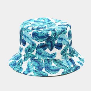 Fashion Plant Printing Pattern Fisherman Hat Spring and Summer Outdoor Sun Protection Fisherman Cap Unises Fishing Caps