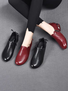 Spring Autumn New Style Comfortable Breathable Low Heel round Toe Soft Bottom Single Shoes for Women Fashionable Casual Leather Shoes
