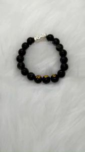 Vòng tỳ hưu bạc tam hợp thân tý thìn chất liệu mã não đen tự nhiên - size 8 10 12ly cho người mệnh thủy mệnh mộc - có khai quang điểm nhãn may mắn tài lộc - bảo hành 12 tháng - PHONG THỦY ANH VŨ