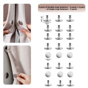 Qianbaihui | Strong Magnetic Curtain Clips Light Leakage Preventer No-Drill Installation