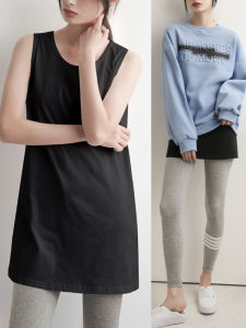 MOCHU | Black Layered Long Loose Tank Top