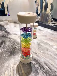 Baby Wooden Rain Sound Pipe Simulation Rain Sound Wooden Toy Gift Hourglass Fun Music Shaker Early Education Enlightenment Toy
