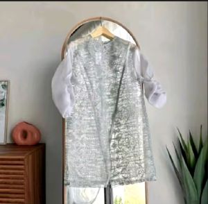 baju kondangan anak outer brokat mix organza silang anak baju lebaran terbaru