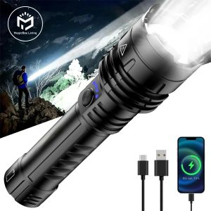 Đèn Pin LED Sạc USB Công Suất Cao Đèn Pin Kỹ Thuật Số Siêu Sáng Dùng Cho Cắm Trại Ngoài Trời Sử Dụng Trong Trường Hợp Khẩn Cấp - Không Bao Gồm Tính Năng Chống Nước