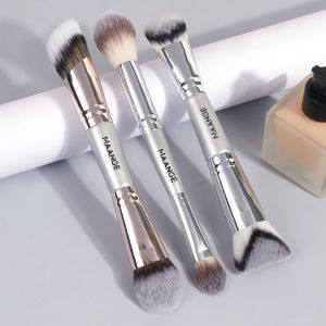MAANGE 3PCS Double Head Makeup Brushes for Flawless Makeup Foundation Brush Angled Concealer Powder Blush Brush Beauty Tools