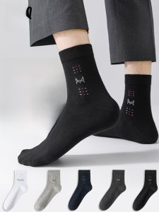 Miiow | Mens Mid-Calf Breathable Mesh Socks Thin Antibacterial Anti-Odor Sweat Absorbent Business Long Socks Summer Cotton MiiOW Cat Person