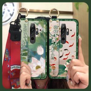 Anti-knock Ring Phone Case For Samsung Galaxy A8 Plus 2018/A8+ 2018/SM-A730F Fashion Lanyard Wristband Anti-dust Durable