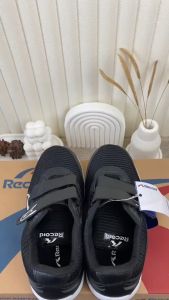 RECORD IONIQ SEPATU SEKOLAH ANAK TK SD SMP FULL BLACK HITAM PUTIH VELKRO PEREKAT 30-37 USIA 5-13THN