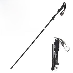 Carbon Fiber Alpenstock Carbon Ultra-Light Retractable Mens Cane Womens Foldable Professional Outdoor Hiking Climbing Equipment