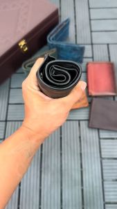 Ví Nam Da naρpa Nam Cao Cấp chất liệu da bò thật ví mềm êm có thể cuộn tròn thoải mái - N70 Nhung Đồng Wallet Đồng Kem