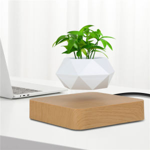 Levitating Air Bonsai หม้อหมุนดอกไม้หม้อ Planters Magnetic Suspension ลอยหม้อกระถางต้นไม้ Home Desk Decor