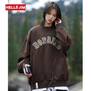 HELLO JIM Suede Sweatshirt for women 2023 new loose oversize hoodies couple sweatshirt for men K3778