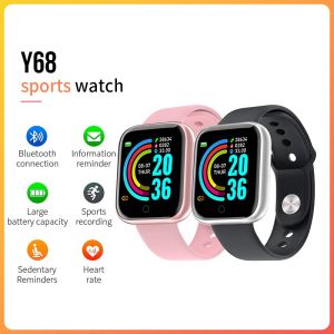 [Ubester] Y68 Smart Watch Pria Wanita Jam Tangan D20 Smartwatch Jam Elektronik Monitor Kebugaran Hadiah Ulang Tahun Untuk Iphone Xiaomi Huawei Gelang