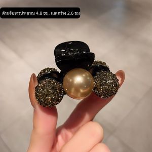 กิ๊บติดผมรูปฉลามพร้อมตัวกร�ไข่มุกสำหรับผู้หญิง กิ๊บติดผมสไตล์เกาหลี ทรงครึ่งหัว ด้านข้าง ทรงหน้าม้า สไตล์หรูหรา