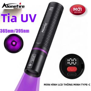 Đèn Pin Tia Cực Tím 395nm/365nm LCD USB Đèn Pin Sạc Cho Chó Mèo Tinea Vết Nước Tiểu Đánh Dấu Rò Rỉ Khoáng Chất Phát Hiện Bọ Cạp