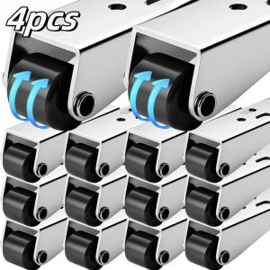 4PCS Sliding Door Roller Pulley Universal Furniture Caster Wheel Mini Silent Track Pulley Roller for Table Cabinet Hardware