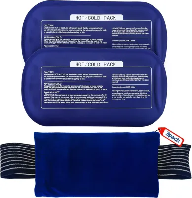 Buzesty Túi đựng đá cho chấn thương thể thao tái sử dụng (3-Bộ chi tiết)-nóng và lạnh Gel Băng kết thúc tốt đẹp gói để Hỗ trợ băng cố định gối điều chỉnh băng gói đau Relief cho vai trở lại khớp cơ bắp đầu gối cánh tay và chân