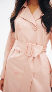 Pania Miranda trenchcoat in pink rain แพนญาเสื้อเทรนช์โค้ตรุ่นมิรันด้าสีชมพู