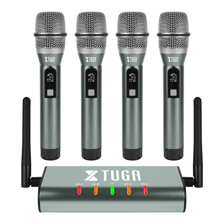 XTUGA UF4600 4 Channel UHF Wireless Microphone System Cordless