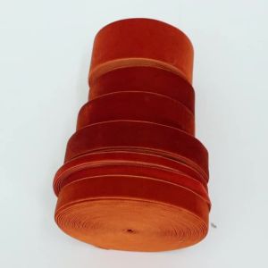 5/10yards 6/10/15/20/25/32/38mm Orange Single Face Velvet Ribbons Flocking Webbing For DIY Gifts Wrapping Wedding Party Decor
