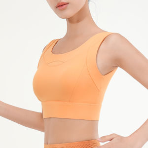 High intensity integrated sports bra for women shock resistant running and fitness bra easy to wear and take off breast cuff yoga bra summer