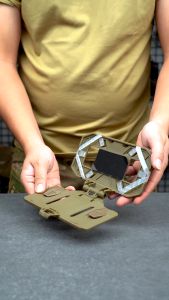 IDOGEAR Tactical Phone Case Mobile Pouch MOLLE Shell Foldable Navigation Board Silicone Strap Folding Fixed Buckle For Iphone6 Outdoor MB-03