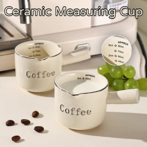 3oz/90ml Ceramic Measuring Cup with Graduated Delicate Extraction Coffee Cup Afternoon Tea