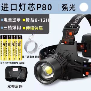 P70 LED Headlamp High Brightness Rechargeable Outdoor Night Fishing Long Shot Zoom Handheld Super Bright Headwearable Waterproof Mine Lamp