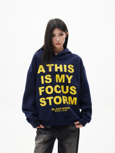 Áo Nỉ Trùm Đầu in Chữ Mỹ Cổ Điển Dành Cho Nam Mùa Xuân Thu Rộng Rãi Dài Tay Áo Hoodie Cotton Thường Ngày Phong Cách Đường Phố