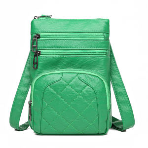 กระเป๋าสะพายหนังนุ่มสําหรับสุภาพสตรี กระเป๋าโทรศัพท์มือถือ กระเป๋าหลายชั้น บุรุษไปรษณีย์ ดีไซน์หรูหราไหล่เดียว กระเป๋าถือสุภาพสตรี กระเป๋าสตางค์