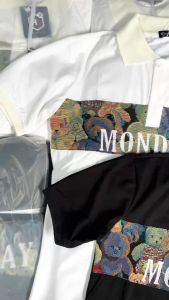 (NEW) ÁO THUN POLO NAM HỌA TIẾT GẤU NGANG ĐẸP CHỮ THÊU MONDAY THỜI TRANG CÁ TÍNH