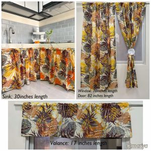 Printed Design Non Ring Suksukan Curtain Standard Sizes