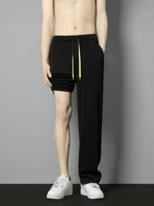 Quần Dài Thể Thao Bằng Lụa Băng Mùa Hè Cho Nam Ống Đứng Nhanh Khô Quần Dài Thể Thao Thường Ngày Cho Nam Mùa Hè