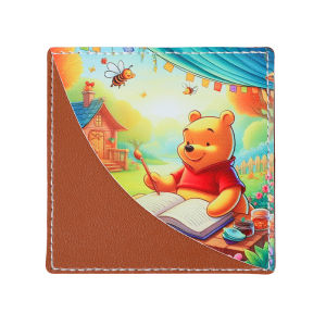 Bandai | Winnie The Pooh Leather Corner Bookmark Thiết Kế Hình Học Dành Cho Những Người Yêu Sách Đọc Sách Thư Viện Nghiên Cứu Quà Tặng Sinh Nhật Giáng Sinh
