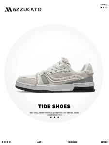 MAZZUCATO Autumn New Style National Trend De Xin Mens Shoes Couples Versatile Sports Skate Shoes Youth Fashion Canvas Shoes