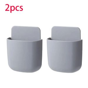 New Wall Mounted Storage Box Mobile Phone Plug Holder Stand Rack Remote Control Storage Organizer Case For Air Conditioner TV……&