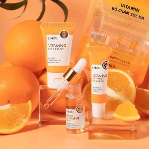 Bộ Sản Phẩm Chăm Sóc Da Vitamin C Chuyên Nghiệp Cho Làn Da Rạng Rỡ - Bộ Dưỡng Ẩm 3 Món Dành Cho Nữ Với Thành Phần Chiết Xuất Từ Thực Vật Tự Nhiên