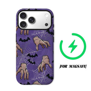 BILIBILI | Halloween Hand Bat Phone Case for iPhone 18 17 16 15 14 13 12 11 Air Pro Max Plus Double-layer Cover