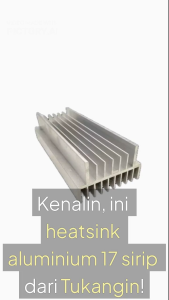 Heatsink Aluminium 17 Sirip 2U 15cm – Pendingin Komponen Elektronik Tebal 4mm