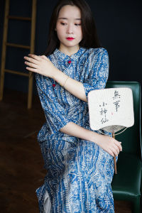 Váy Dài Cotton Lanh Cổ Đứng in Họa Tiết Phong Cách Dân Tộc Mùa Hè 2021 Cho Nữ Váy Dài Vừa Phải Phong Cách Nghệ Thuật Cổ Điển