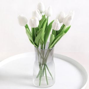 Eternal Flower Home Living Room Decoration Bouquet Tulip Table Vase Flower Arrangement Ornament Photography Special Flowers