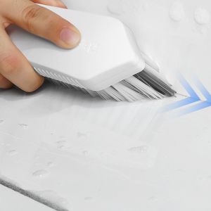 แปรงขัดพื้นทรงสามเหลี่ยมแบบญี่ปุ่นแปรงขัดพื้นสําหรับห้องน้ําแปรงทําความสะอาดขนแข็งสําหรับห้องน้ําร่องมุมห้องน้ําแบบไม่มีจุดบอด